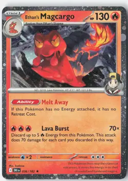 Ethan's Magcargo 036/182 COSMOS Holo Miscellaneous Cards & Products Pokemon NM - Image 1