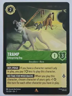 Disney Lorcana Lady and the Tramp Tramp-Enterprising Dog 110/204 English Card - Image 1