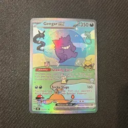 Pokemon Bubble Gengar Fan Art Textured Holo Card - Image 1
