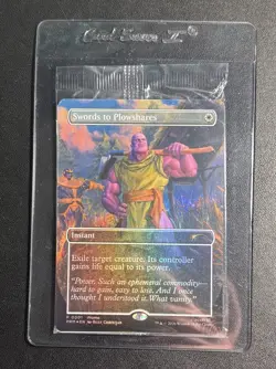 Magic the Gathering PSA Magazine Promo Swords to Plowshares Thanos - Image 1