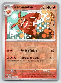 Pokemon Darmanitan Twilight Masquerade TWM UC REVERSE HOLO 035/167 NM - Image 1