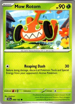 Mow Rotom Stellar Crown 8/142 Common Pokemon Near Mint - Image 1