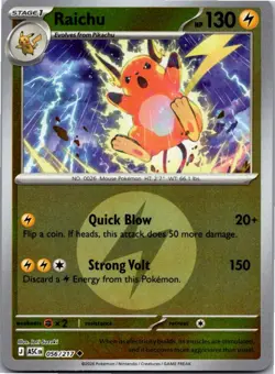 Raichu (Energy Symbol Pattern) 056/217 Ascended Heroes Pokemon Reverse Holo NM - Image 1