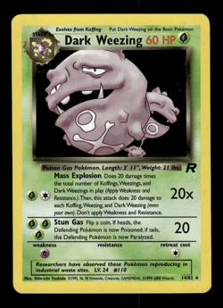 Pokemon TCG Team Rocket Dark Weezing 14/82 - Image 1