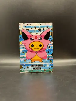 Poncho Pikachu Espeon Hood Gold Star Foil Attacks 2 Database Pokemon - Image 1