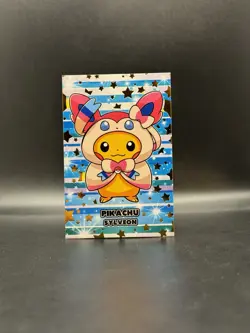 Poncho Pikachu Sylveon Hood Gold Star Foil Attacks 2 Database Pokemon - Image 1