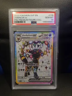 2025 Pokemon SVP Prismatic Premium Figure Collection Umbreon EX #176 PSA 10! Gem - Image 1