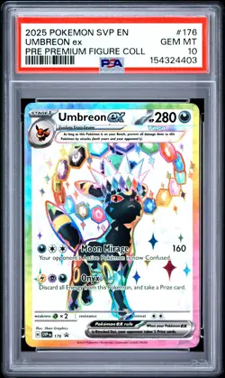 2025 POKEMON SVP EN-SV BLACK STAR PROMO #176 UMBREON EX PSA 10 - Image 1