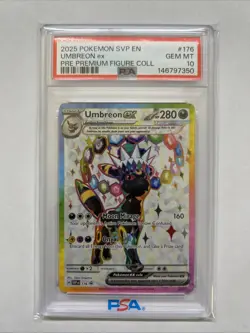 2025 POKEMON SVP PROMO PREMIUM FIGURE COLLECTION #176 UMBREON EX PSA 10 - Image 1