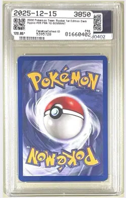 2000 POKEMON ROCKET 1ST EDITION #26 DARK HYPNO PSA 10 - Image 2