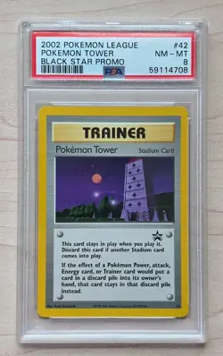 Pokemon Tower 42 Wizards Black Star Promo Pokemon League 2002 TCG PSA 8 - Image 1