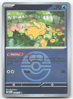 PSYDUCK (LOVE BALL) 039/217 HOLO C ASCENDED HEROES POKEMON REVERSE HOLO LP - Image 1