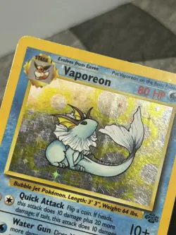 VAPOREON Jungle Series POKEMON Holo Foil 1999 12/64 TCG HP - Image 4