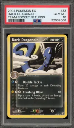 Pokemon Dark Dragonair EX Team Rocket Returns #32 PSA 10 Gem Mint - Image 1