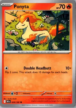 Ponyta 29/182 2025 SV Destined Rivals Regular Common NM - Image 1