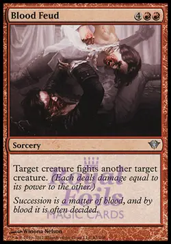 Blood Feud 4x FOIL DKA MTG Dark Ascension Uncommon 2 MINT + 2 NM red - Image 1