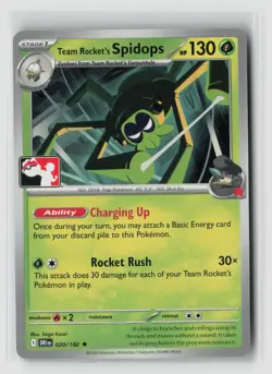 Team Rocket's Spidops #020/182 Prize Pack Rare Pokemon TCG NM - Image 1