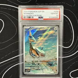 2024 POKEMON SSP EN-SURGING SPARKS ILLUSTRATION RARE #209 SKARMORY PSA 10 - Image 1
