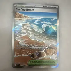 The Pokemon Company Surfing Beach 114/086 Crimson Invasion Stadium Holo Full Art - Image 1