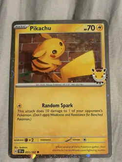 Pokemon Day 2026 Collection Pikachu Stamp 051/162 Cosmos Holo NM - Image 1