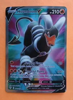 Pokemon Sword & Shield Darkness Ablaze Houndoom V 178/189 Full Art Rare - Image 1