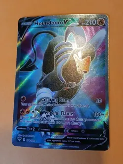 Pokemon Sword & Shield Darkness Ablaze Houndoom V 178/189 Full Art Rare - Image 2