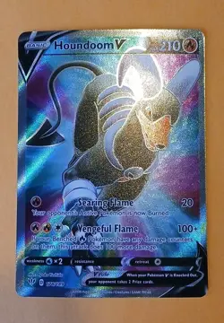 Pokemon Sword & Shield Darkness Ablaze Houndoom V 178/189 Full Art Rare - Image 3