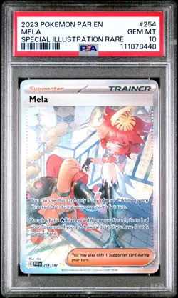 2023 POKEMON PAR EN-PARADOX RIFT SPECIAL ILLUSTRATION RARE #254 MELA PSA 10 - Image 1
