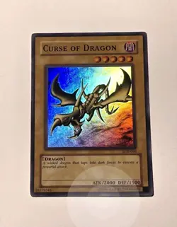 Yugioh Curse of Dragon LOB-066 Super Rare Vintage Legend of Blue Eyes LP - Image 1