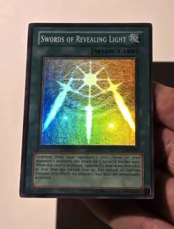 Yugioh Swords of Revealing Light LOB-101 2002 Original Super Rare LP - Image 3