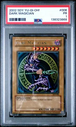 2002 YU-GI-OH! STARTER DECK: YUGI #006 DARK MAGICIAN PSA 1 - Image 1
