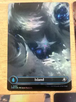 MTG EOE Galaxy Foil Land Set Plains Island Swamp Mountain Forest Pack Fresh - Image 3
