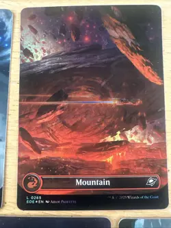 MTG EOE Galaxy Foil Land Set Plains Island Swamp Mountain Forest Pack Fresh - Image 4