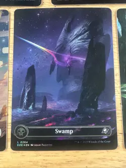 MTG EOE Galaxy Foil Land Set Plains Island Swamp Mountain Forest Pack Fresh - Image 5