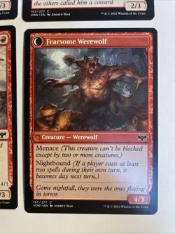 4x Mtg Crimson Vow Fearful Villager NM/M Magic The Gathering - Image 3