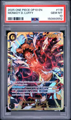 2025 One Piece - Monkey D. Luffy - Op10-118 EN SEC PSA 10 - Image 1