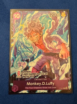 One Piece Card Game - Monkey.D.Luffy BANDAI CARD GAMES Fest 23-24 World Tour EN - Image 1