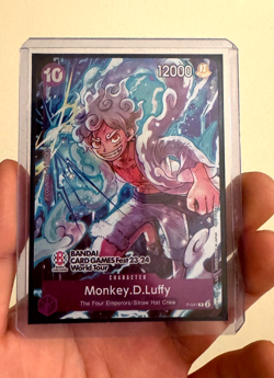 One Piece Card Game - Monkey.D.Luffy BANDAI CARD GAMES Fest 23-24 World Tour EN - Image 3