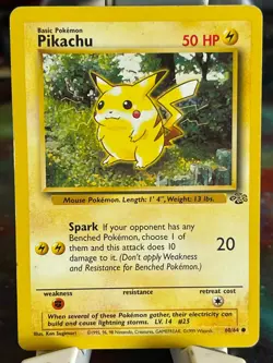 POKEMON PIKACHU 60/64 COMMON JUNGLE SET MP CARD - Image 1