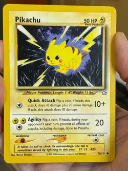 POKEMON PIKACHU 70/111 COMMON NEO GENESIS VLP CARD - Image 1