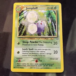Jumpluff 7/111 Neo Genesis Holo Pokemon Card Grass Type DMG Condition - Image 1