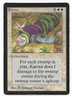 MTG magic cards 1x Karma Beta Light Play, English - Image 1