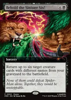 Behold the Sinister Six! - Foil Extended Art Promo PRM NM MTG - Image 1