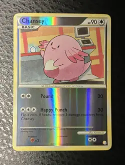 Pokemon TCG Chansey Reverse Holo 58/123 HeartGold & SoulSilver - Image 1