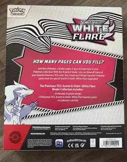 Pokemon Scarlet & Violet White Flare Binder Collection SEALED 5 Booster Packs - Image 2