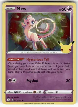 Mew 011/025 Holo Rare Celebrations Pokemon Near Mint - Image 1