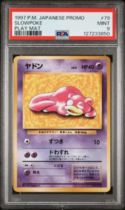 1997 POKEMON JAPANESE PROMO PLAY MAT #79 SLOWPOKE PSA 9 - Image 1