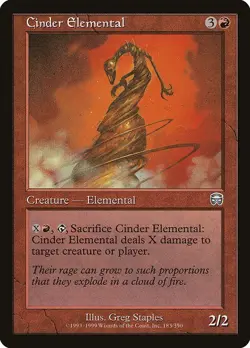 MTG Mercadian Masques --- CINDER ELEMENTAL --- Uncommon! NM! Magic Gathering! - Image 1