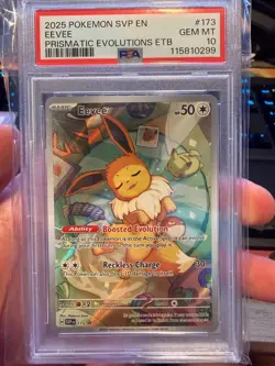 PSA 10 GEM MINT Eevee 173/SVP Black Star PROMO Prismatic Evolutions ETB Pokemon - Image 1