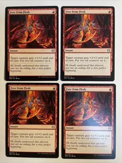 4x Mtg Phyrexia All Will Be One Free From Flesh NM/M Magic The Gathering - Image 1